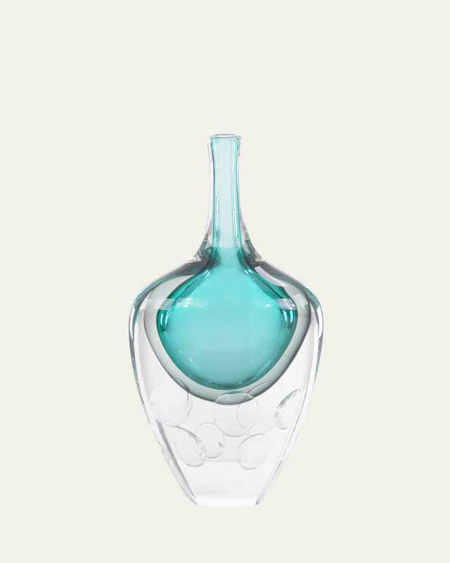 Azure Art Glass Vase